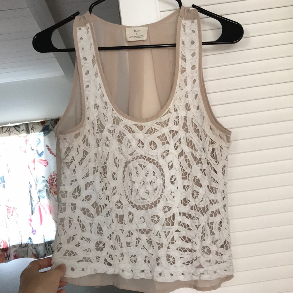 Crochet Embroidered Sleeveless Blouse